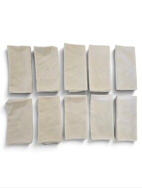 Cream Demask Cloth Napkins-Set Of 10